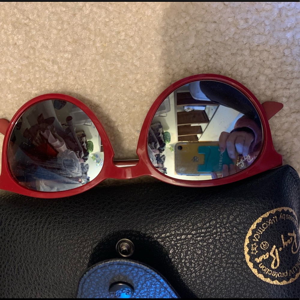 Red Rayban sunglasses